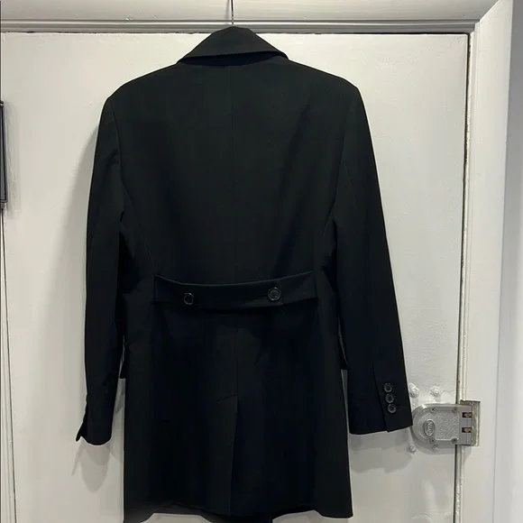 Zara Women's Black Double-Breasted Coat - Picture 6 of 11